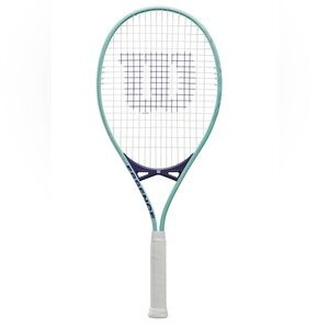 New Wilson Teal Navy White Tennis Racquet for Beginners Pre Strung